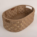 Jute Storage Basket | Brown & Gold | 38 cm