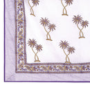 Mulmul Cotton AC Dohar | Hand Block Print | Reversible | Double Size | Orange & Purple