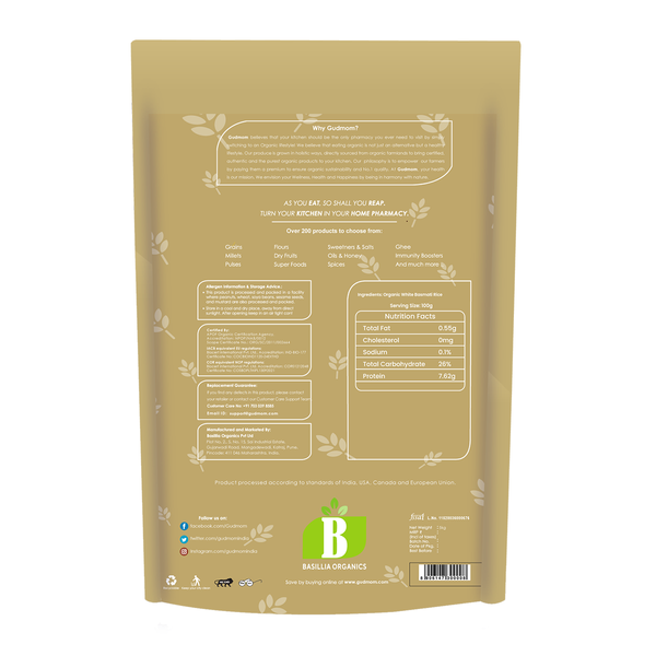 Brown Basmati Rice | Organic | 5 kg