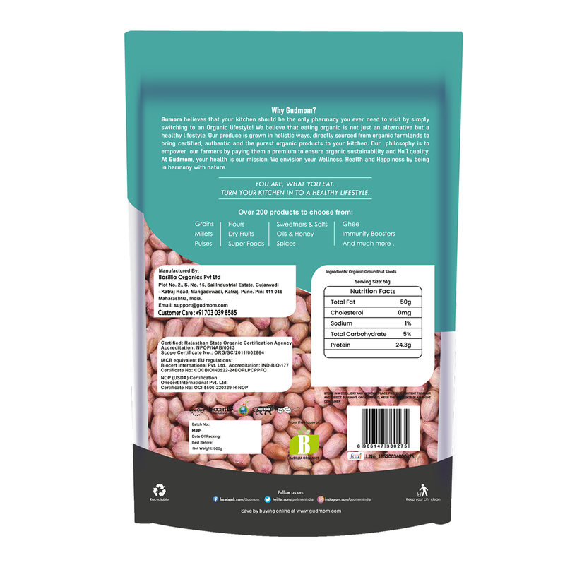 Groundnut Seeds | Organic |  High In Protein & Vitamins | 500 g