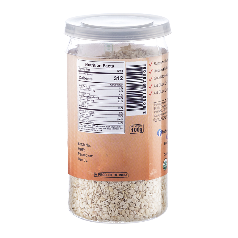 White Sesame | Safed Til | Organic | 100 g | Pack of 2