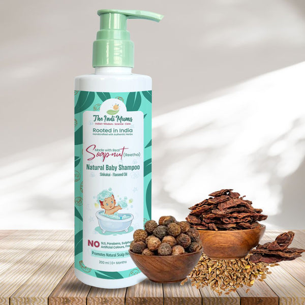 Baby Shampoo for Newborn | Reetha, Shikakai & Flaxseed Oil | 200 ml