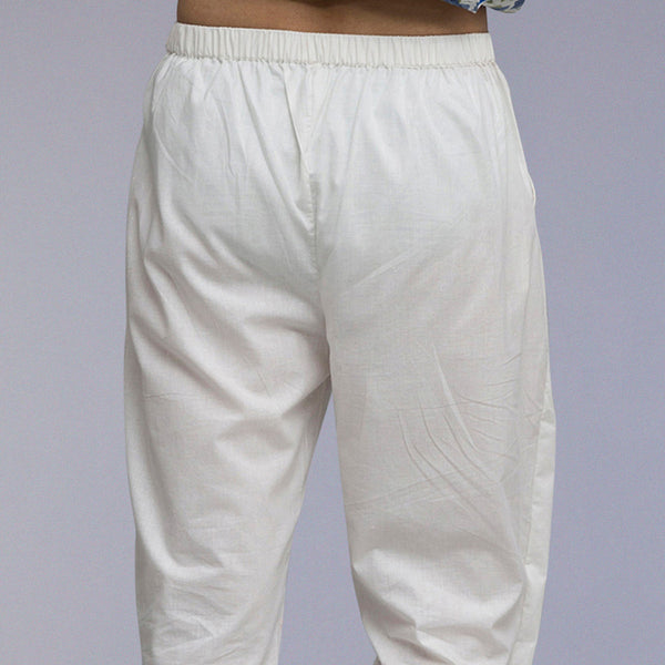 Cotton Pajama Pants for Women| White