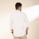 White Cotton Shirt for Men | Full Sleeves