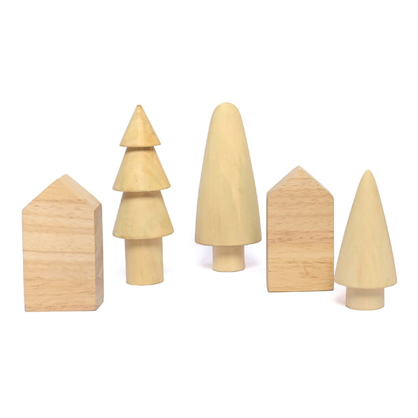 DIY Kits for Kids | Wooden Tree Toy Set | Multicolour | Set of 14