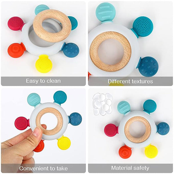 Wooden Baby Teether | Bpa Free