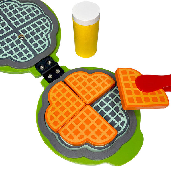 Wooden Toys for Kids | Waffle Toy Cooking Set | Multicolour | Set of 7