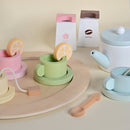 Wooden Toys for Kids | Tea Party Play Set | Multicolour | Set of 16