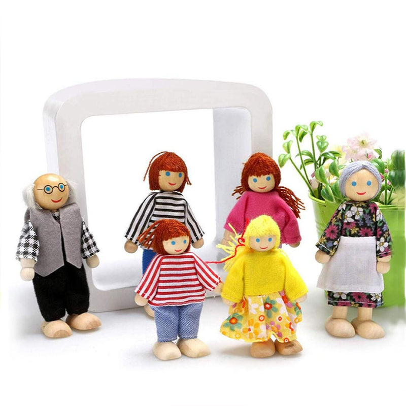 Wooden Toys For Kids | Pretend Play Doll Family Set | Set Of 6