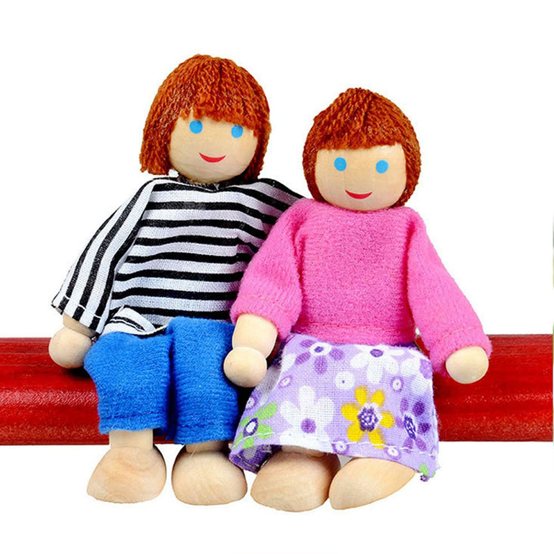 Wooden Toys For Kids | Pretend Play Doll Family Set | Set Of 6