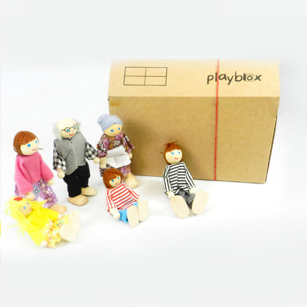 Wooden Toys For Kids | Pretend Play Doll Family Set | Set Of 6