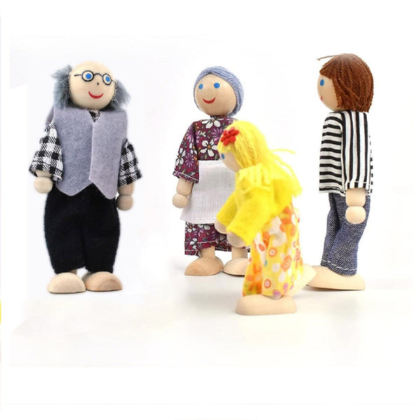 Wooden Toys For Kids | Pretend Play Doll Family Set | Set Of 6