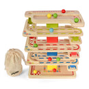 Wooden Toys for Kids | Roll the Ball | Multicolour | Set of 17