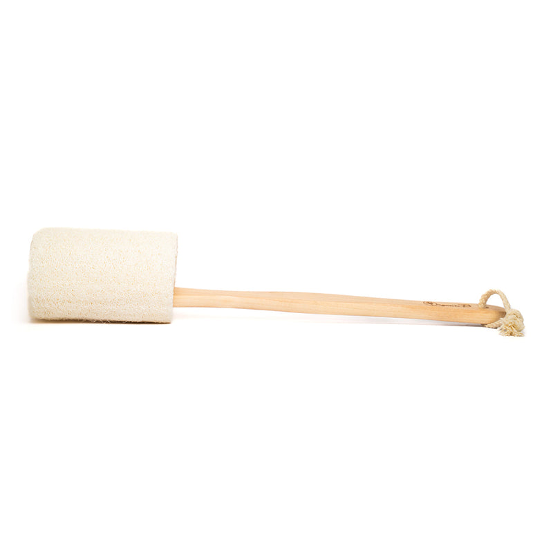 Bottle Gourd Loofah | Teak Wood Handle | Brown