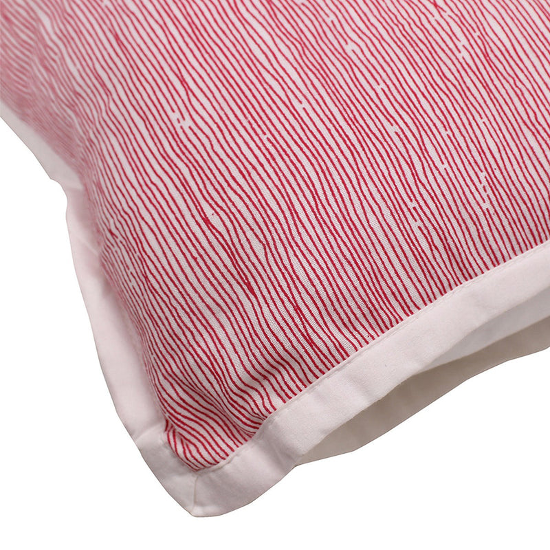 Cotton Pillow Cover | Abstract Design | Red