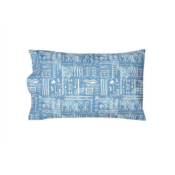 Cotton Pillow Covers | Abstract Print | Light Blue