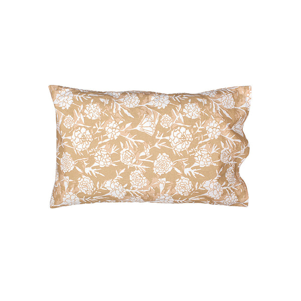 Cotton Pillow Covers | Floral Print | Beige