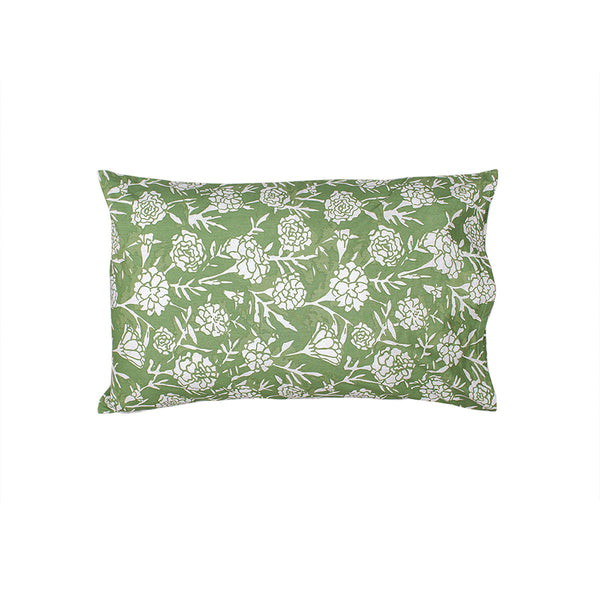 Cotton Pillow Covers | Floral Print | Green