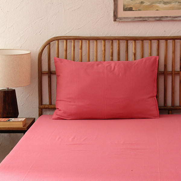 Cotton Pillow Covers | Pink | 46 x 69 cm