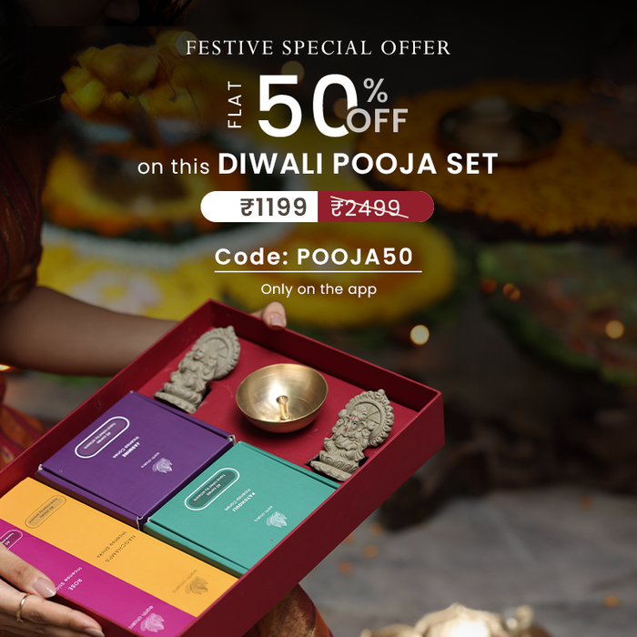 Diwali Gift Set | Diwali Pooja Set | 6 Pieces | Incense, Brass Diya & Plantable Idols