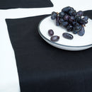 Linen Table Mats | Placemats | Black