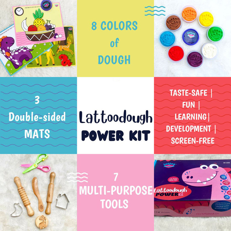 Dough Play Kit for Kids | Power Kit | Set of 18.