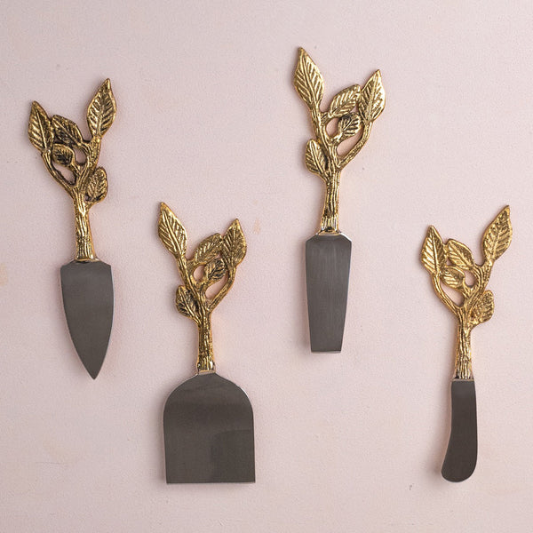 Brass Cheese Knife Set | Gold | 5.5 inches