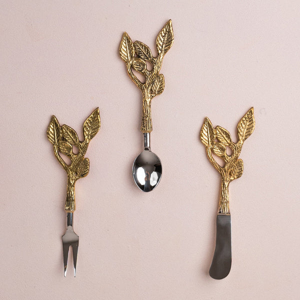 Brass Forks Set | Gold | 5.5 inches