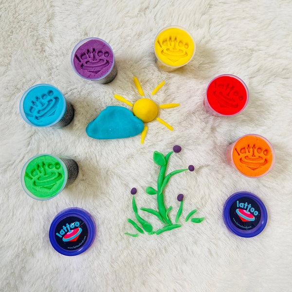 Dough Play Kit for Kids | Chemical Free Clay | Non-Toxic & Multi-Sensory Dough Play Set | Set of 6