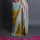 Linen Ombre Saree | Striped | Multicolor