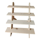 Wooden Storage Organiser Rack | for Make-up & Jewellery | Beige | 4 Shelves | 18 inches