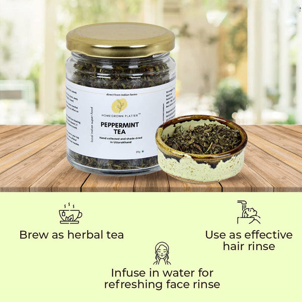 Flower Tea Combo | Peppermint Leaves Tea | Lavender Flower Tea | Set of 2 | 20 g Each