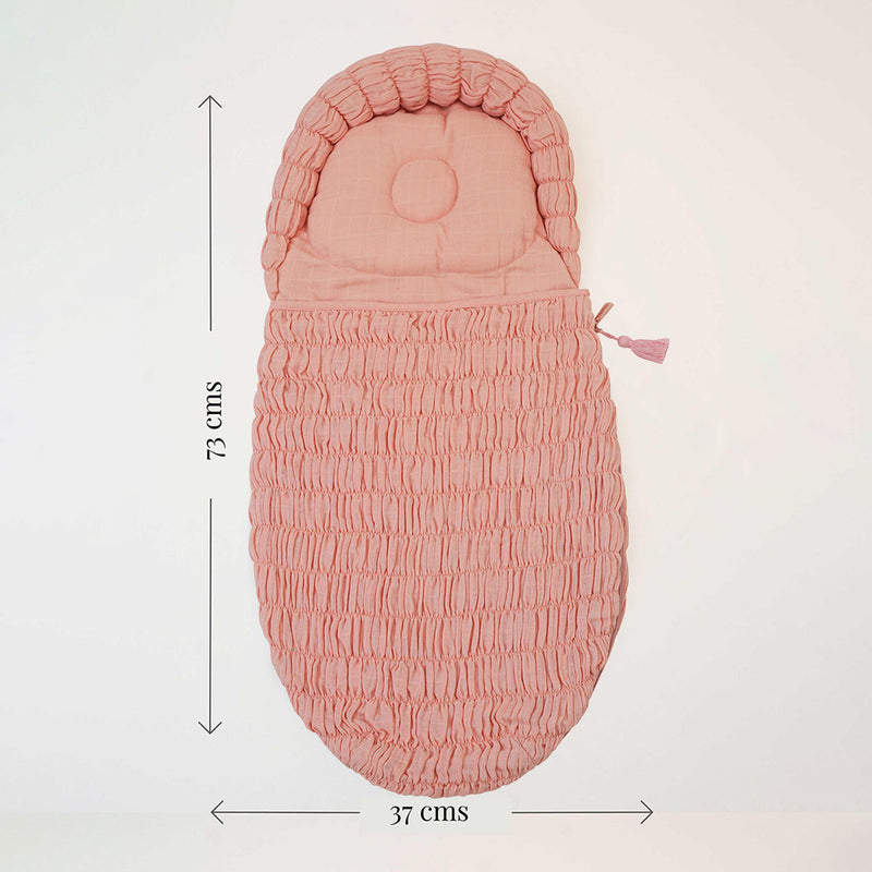 Organic Cotton Baby Sleeping Bag | Solid | Pink.