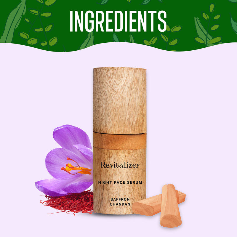 Night Face Serum | Saffron & Chandan | For Skin Nourishment | 30 ml