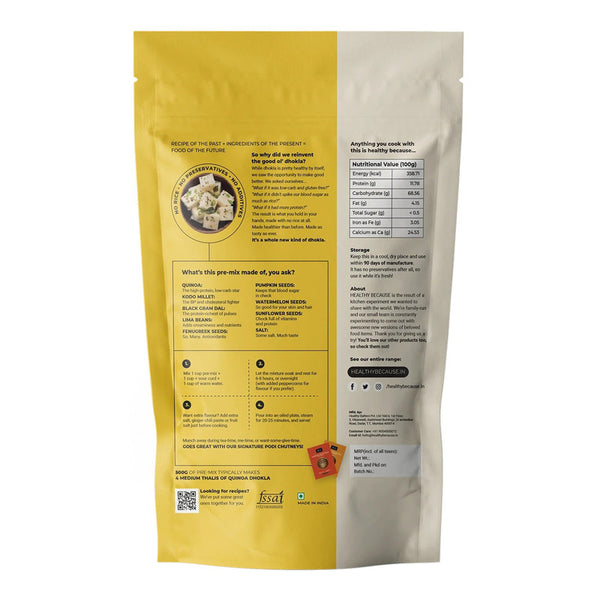 Quinoa Dhokla | Dry Premix | Millets, Seeds & Lentils | 800 g
