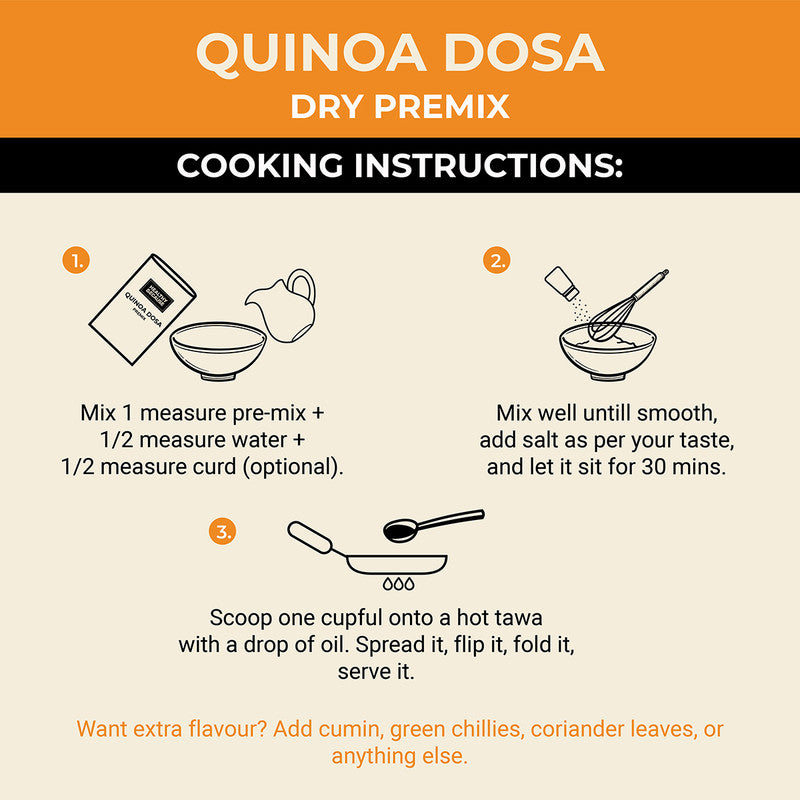 Quinoa Dosa | Dry Premix | No Rice | 400 g