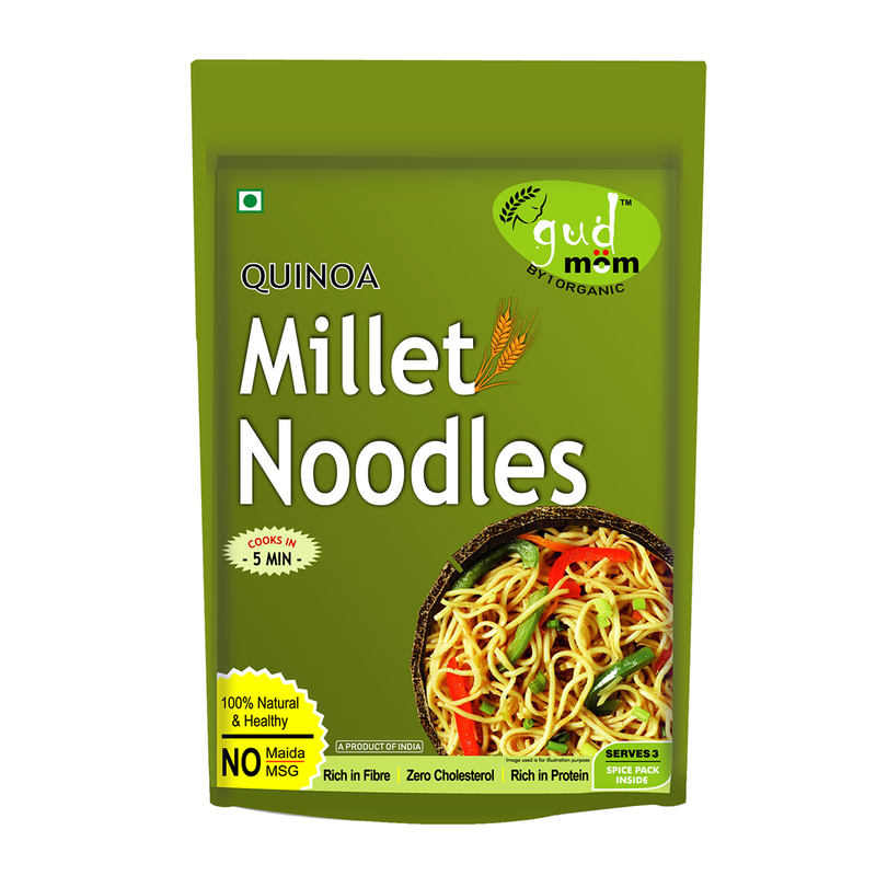 Millet Noodles | Quinoa | Rich In Fibre | Zero Cholesterol | 180 g | Pack of 2