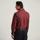 Semi Formal Shirt for Men | Organic Cotton | Full Sleeves | Maroon