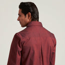 Semi Formal Shirt for Men | Organic Cotton | Full Sleeves | Maroon