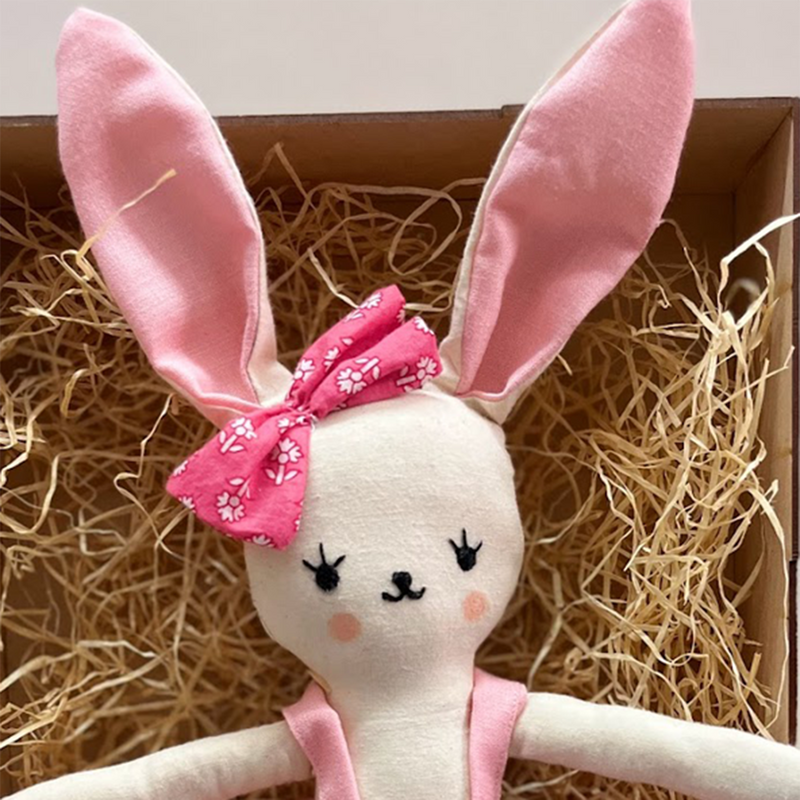 Cotton Baby Doll for Kids | Soft Toy | Pink | 28 cm.