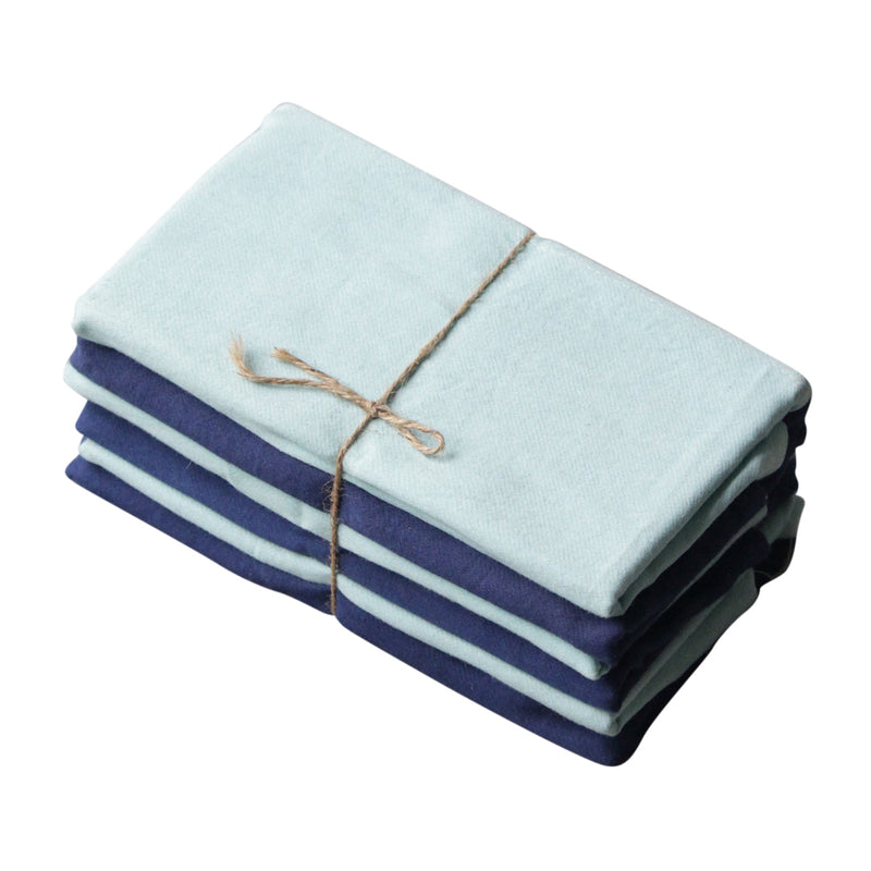 Cotton Table Napkins | Aqua Blue | Set of 6.