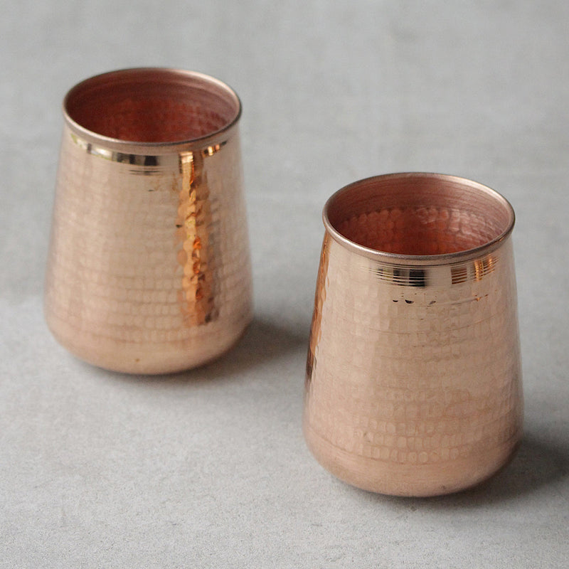 Copper Water Glasses | Set of 2