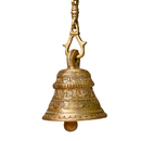 Brass Pooja Bell | Dashavtar Temple Design | Gold | 11 cm