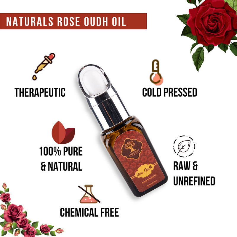 Rose Oudh Essential Oil | Perfect for Aromatherapy | 10 ml