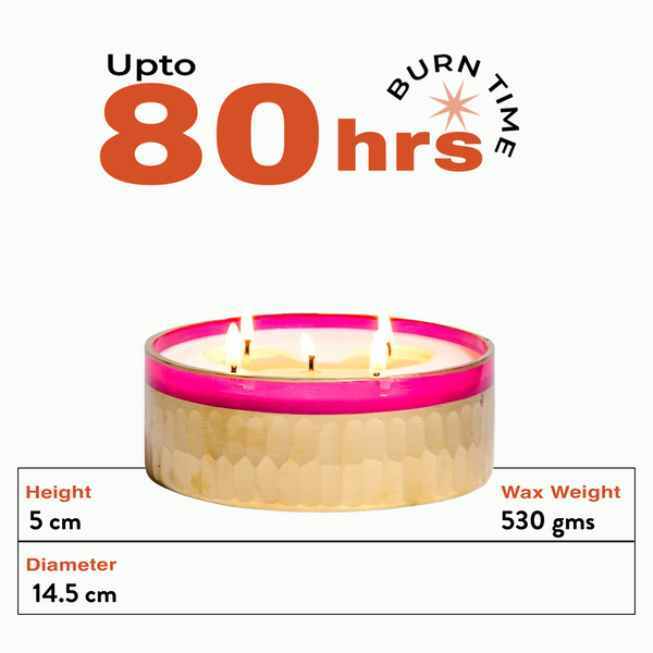 Soy Wax Scented Candles | Flat Bowl | Mogra Fragrance
