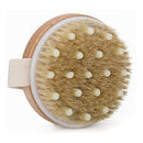 Wooden Brush with Massager | Bath Brush | Removes Dry Skin | Round