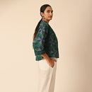 Cotton Jacket for Women | Handkerchief Hem | Green