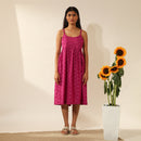 Cotton Dress for Women | Tie-Dye | Knee-Length | Pink