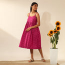 Cotton Dress for Women | Tie-Dye | Knee-Length | Pink