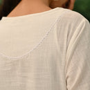 Cotton White Kurta for Women | Embroidered